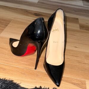 Christian Louboutin So Kate Black Heels with Red Soles